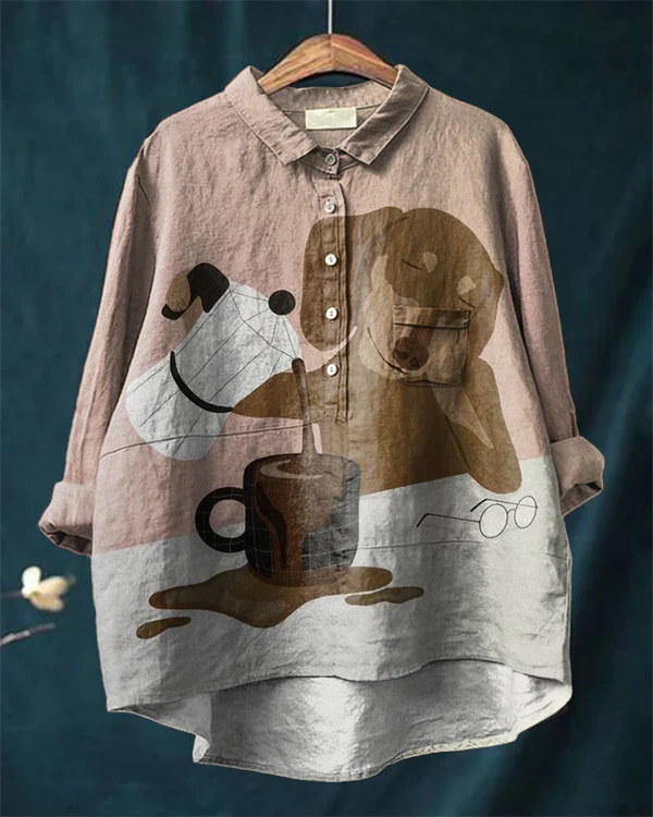 Billy™ - Chemise artistique avec motif de chien