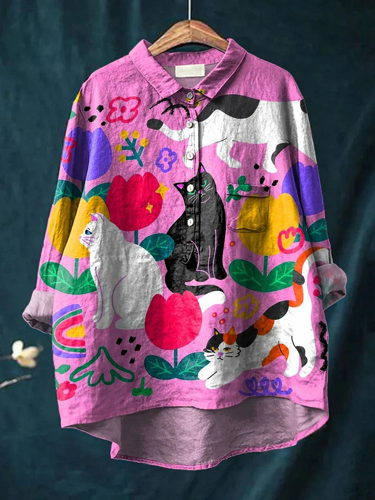 Uluru™ - Chemise Artistique Chat